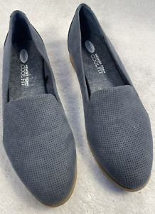 Dr Scholls Shoes Women 8.5M Memory Foam Cool Fit Blue Suede Loafer Slip on