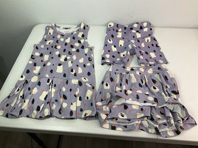 Juego de tenis HANNA DIFFERENTSON 3 piezas púrpura, naranja, negro, blanco. Talla 5 excelente estado Foto 1 de 4