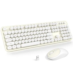Wireless Keyboard and Mouse Combo, Computer Full Size 2.4G Plug and Play Wire... - Picture 1 of 7