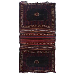 Vintage Handmade Tribal Afghan Antique Oriental Camel Sized Rug 2'11x5'8 -G30947 - Picture 1 of 2