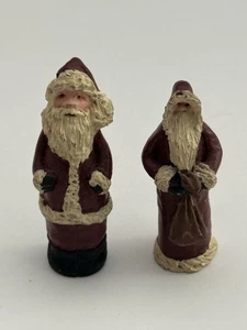 Vintage Father Christmas Santa Claus And Father Christmas Figurine Hand Painted - Picture 1 of 5