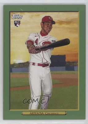 2020 Topps Update Turkey Red 2020 Green /10 Shogo Akiyama #TR-14 Rookie RC - Image 1 of 2