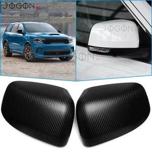 For Jeep Grand Cherokee SRT Hellcat 2011-2019 2020 Matte Carbon Side Mirror Caps - Picture 1 of 12