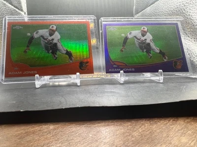 2013 Topps Chrome Refractors Adam Jones Orange and Purple (2) Cards - Image 1 of 2