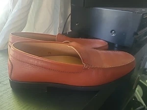 Mens TOD'S Loafers Slip On Smooth Leather Solid Brown Driving Shoes (10 US) ? - Picture 1 of 13