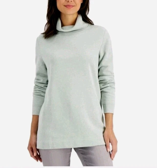 NUEVO CON ETIQUETAS Karen Scott, Sudadera Cuello Alto, Verde Menta, Talla XXL Foto 1 de 1