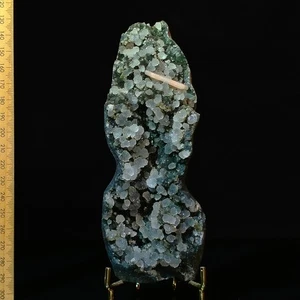 Fairy Quartz & Stilbite sparkly spherical clusters self-standing cave 0.53kg - Picture 1 of 8
