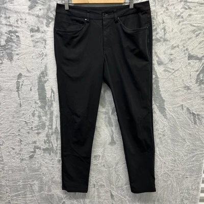 Pantalones Lululemon Para Hombres 32x30 Negros ABC Calce Ajustado Golf Ligeros Chinos LEER Foto 1 de 4