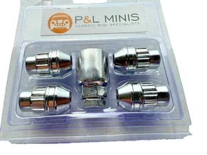 Clásico Mini 3/8" Cromo Cónico Cierre Bloqueo Tuercas Rueda 3/8UNF - Imagen 1 de 3