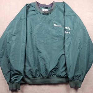 Vintage Cutter & Buck Windbreaker Pullover Green Mens 2XL DOMINION Energy - Picture 1 of 10