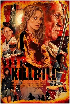 PÓSTER KILL BILL VOLUMEN 1 - ARTE SAMURAI VENGANZA QUENTIN TARANTINO UMA THURMAN Foto 1 de 2
