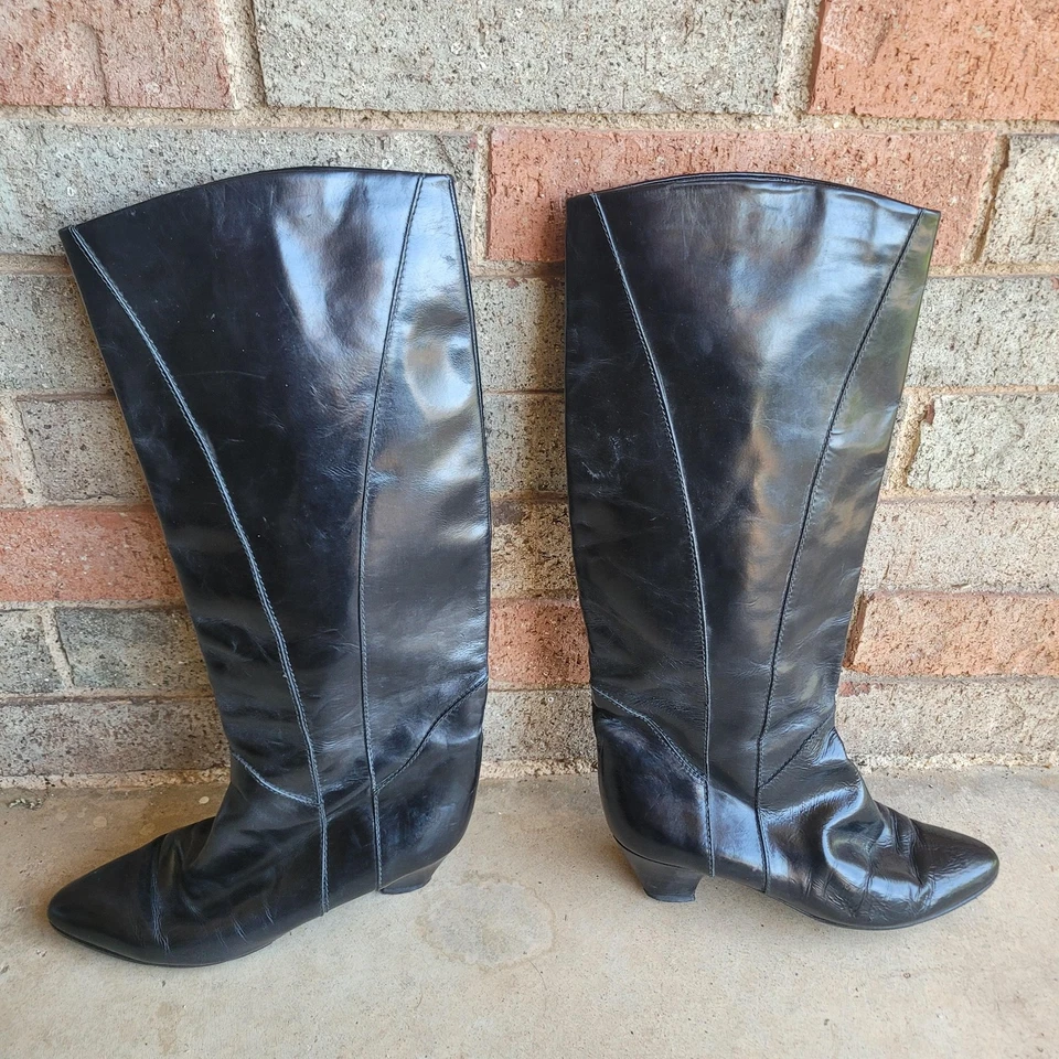 Botas Charles David Mujer Talla 8 Cuero Hechas en Italia Tacón Medio Alto Elegantes Foto 1 de 4