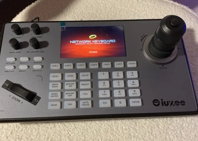 iuZee PTZ Camera Keyboard Controller 4D Joystick PoE IP RS422/RS485/RS232/RJ45 - Image 1 of 4