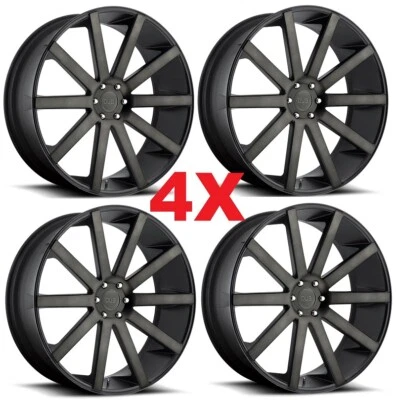DUB SHOT CALLA MATTE BLACK DARK TINT WHEELS RIMS S121260084+20 - Image 1 of 4