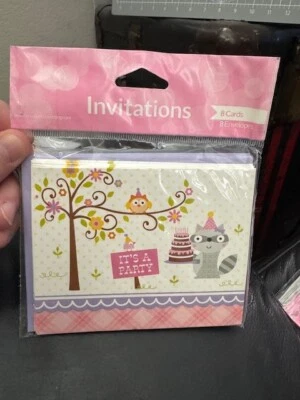 Happi Woodland Girl 8ct. Party Invitations Party Supply New!!! - Image 1 of 2