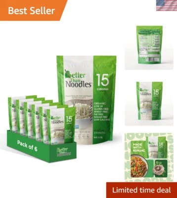 Macarrão Shirataki Orgânico Rápido e Fácil – Ceto, Sem Glúten, 14 oz (Pacote com 6) - Imagem 1 de 4