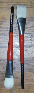 Lot of 2 DaVinci Maestro 2 Hog Bristle Brushes #24 Flat