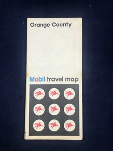 Vintage 1973 Mobil Reisekarte von Orange County Kalifornien - Bild 1 von 10