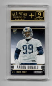 2014 Panini Rookies & Stars #102 AARON DONALD GRADED ALL-STAR N/M "9" RAMS - Picture 1 of 2