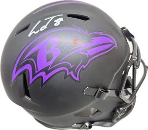 Lamar Jackson Signed FullSize Helmet Eclipse Speed Football Helmet (JSA) - Picture 1 of 4