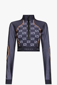 Neu Luxury Original GUCCI Damen Langarmshirt Oberteile Yoga Fitness Gr-S-689201 - Picture 1 of 20
