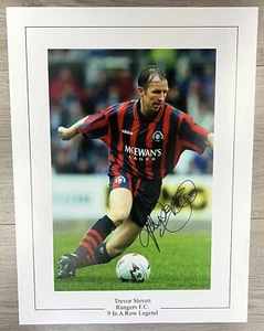 Trevor Steven signed 16x12” Rangers Photo / Proof / COA - Picture 1 of 3