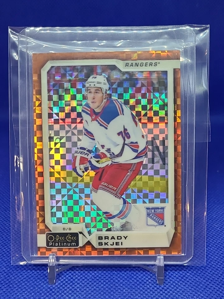 2018-19 O-Pee-Chee Platinum Orange Checkers Brady Skjei /25 New York Rangers  - Image 1 of 1