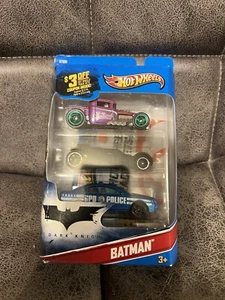 Hot Wheels Batman 3 Pack Joker Bone Shaker Dark Knight Batmobile Ford Fusion - Picture 1 of 10