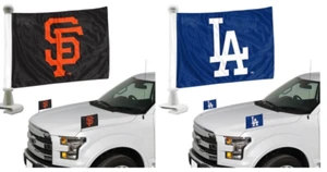 MLB 2-pack Ambassador Car Hood Flags Two Sided - Foto 1 di 4