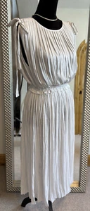 Ulla Johnson NWT Dove Alessa Pleated Midi Dress US Size 4 Retail $695 - Picture 1 of 12