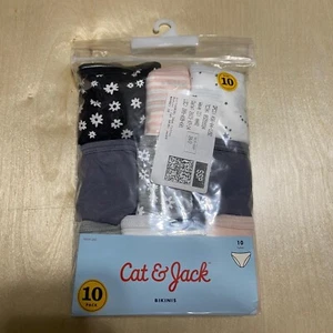 Cat & Jack Size 10 Girls' 10 Pack Cotton Bikini Underwear - Picture 1 of 4