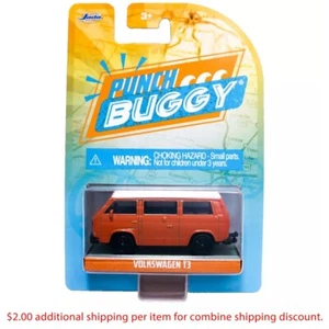 Jada Punch Buggy Slug Bug Volkswagen T1 Microbus Orange Diecast Model Car - Picture 1 of 5