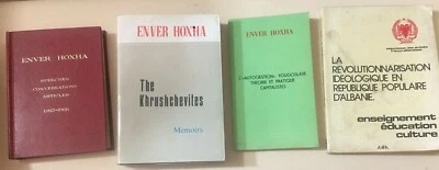 old 4 albanian books-Enver Hoxha-communism time-illustrated-2 languages-rare - Image 1 of 3