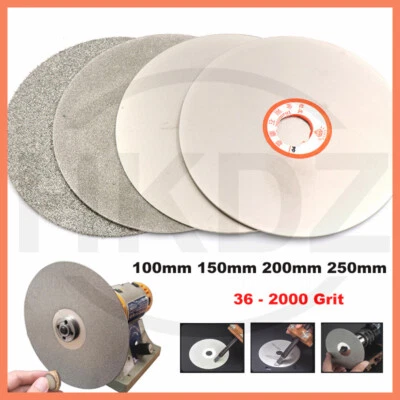 100mm -250mm Diamond Flat Lap Wheel Grinding Polishing Grinder Disc 36-3000 Grit - Image 1 of 4