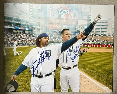 Foto autografada assinada 16x20 de Miguel Cabrera Prince Fielder Detroit Tigers JSA - Imagem 1 de 3