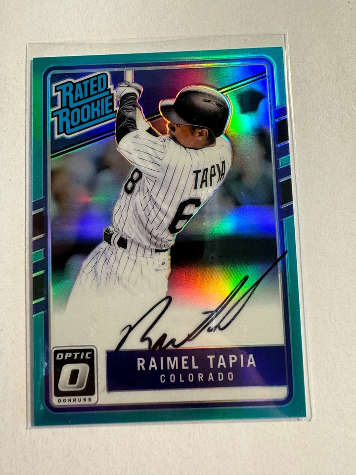 K134,188 - 2017 Donruss Optic Rated Rookies Auto Aqua #RRSRT Raimel Tapia #/125 - Image 1 of 1