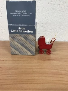 avon christmas ornament teddy in Carriage - Picture 1 of 5