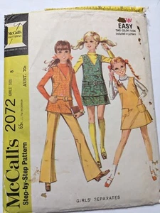 McCall's 2072 Vintage 60s Sewing Pattern Size 8 Jumper,Pants,Skirt &Top CUT - Picture 1 of 2