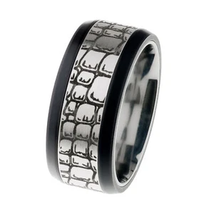 Ernstes Design Anillo R429 Seda Madera Acero Inoxidable Negro Ancho 10 MM 48-71 - Imagen 1 de 3