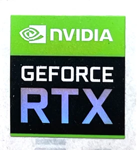 1 Stück Original Aufkleber für Nvidia GeForce RTX Case Badge Label Logo 17mm x 18mm - Bild 1 von 1