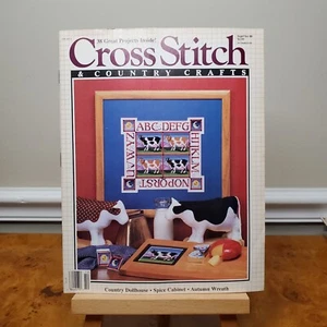 Cross Stitch & Country Crafts Country Dollhouse Autumn Wreath Hens Sept/Oct 1988 - Picture 1 of 10