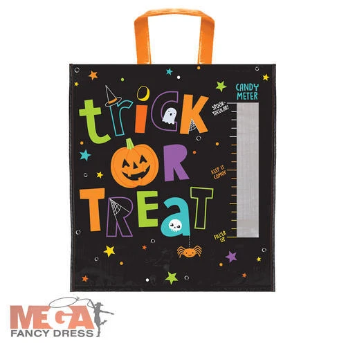 AMSCAN Trick or Treat Candy Meter Halloween Spooky Tragetasche Kinder Beute Süßigkeiten Tüten Neu