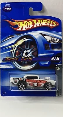 Chevy Pearl White 2006 Hot Wheels Track Aces 8/12-57 (tarjeta Mont Carlo) Foto 1 de 3