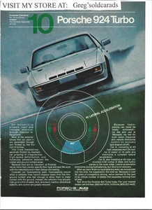 Porsche 924 Turbo 1981 original anuncio impreso vintage: # 10 en una serie de anuncios - Imagen 1 de 1