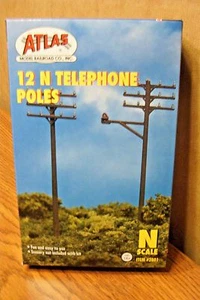 POSTES TELEFÓNICOS ATLAS MODELO FERROCARRIL ESCALA N 12 piezas/por caja - Imagen 1 de 1