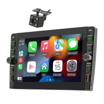 Double Din Car Stereo Touch Screen Player Wifi GPS Navigation Radio W/Camera Kit - Image 1 of 4