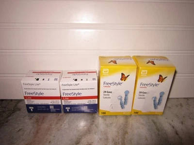 Tiras reactivas Freestyle Lite lancetas estériles calibre 100 y 28 200 Foto 1 de 4