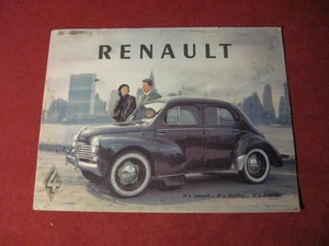 1953 Renault 4CV Sales Brochure Booklet Catalog Original Old - Picture 1 of 4