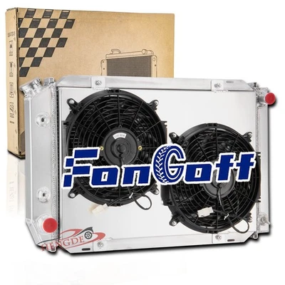 3 ROW Aluminum Radiator+Shroud+Fan For 1979-1993 Ford Mustang LX GT SVT 80 Foto 1 de 4