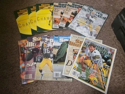 Lote de 12 revistas Sports Illustrated Green Bay Packers Brett Favre Jordy Nelson Foto 1 de 4